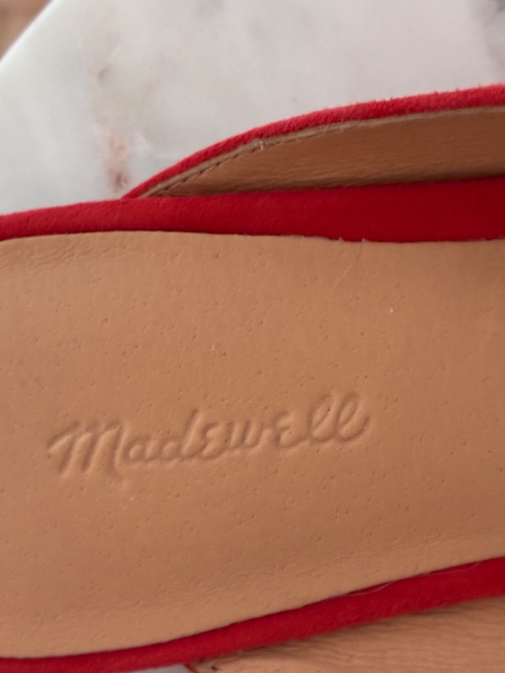 Madewell Greta mules in red suede - Picture 5 of 7